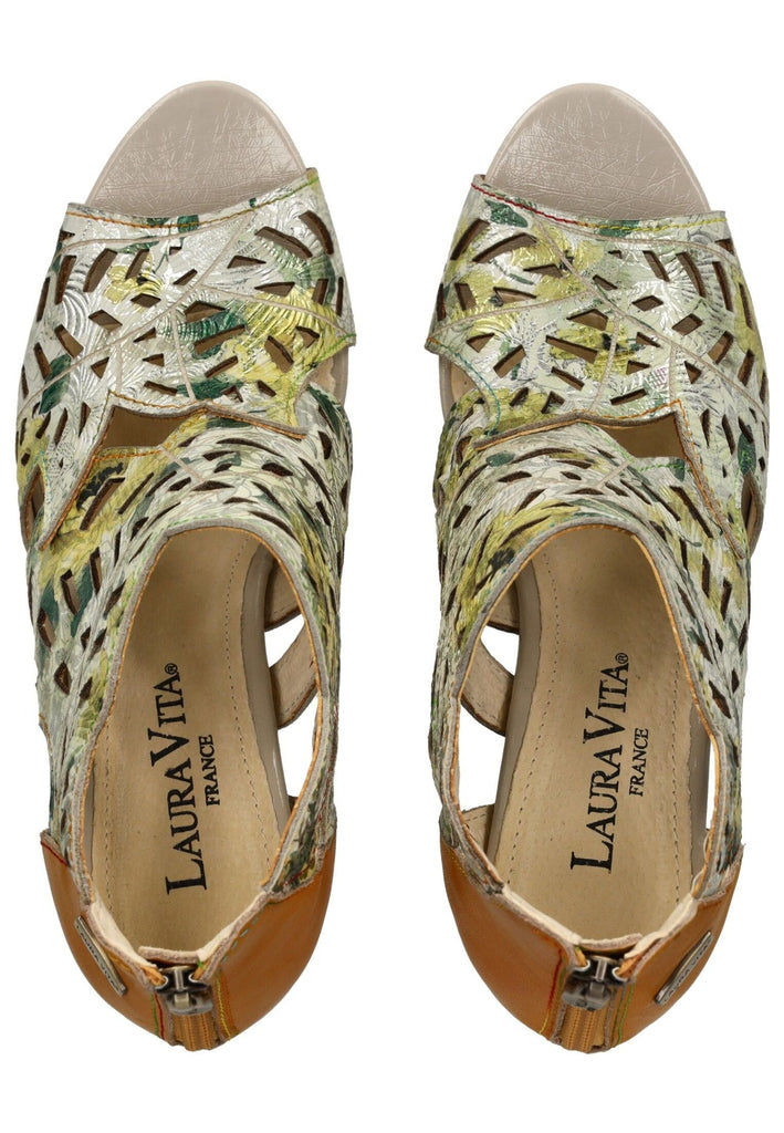 Laura Vita Sandalen Leder Gelb/Silber