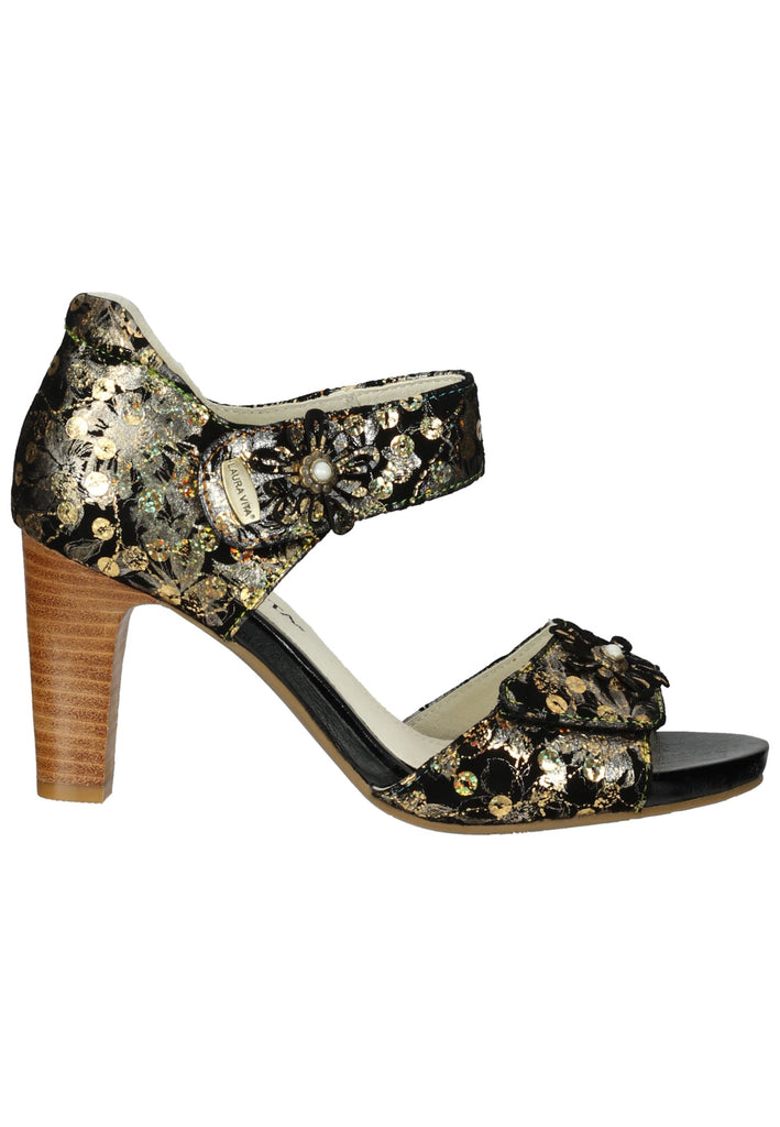 Laura Vita Sandalen Leder Schwarz Kombi