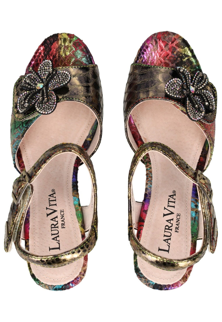 Laura Vita Sandalen Leder/Textil Bronze