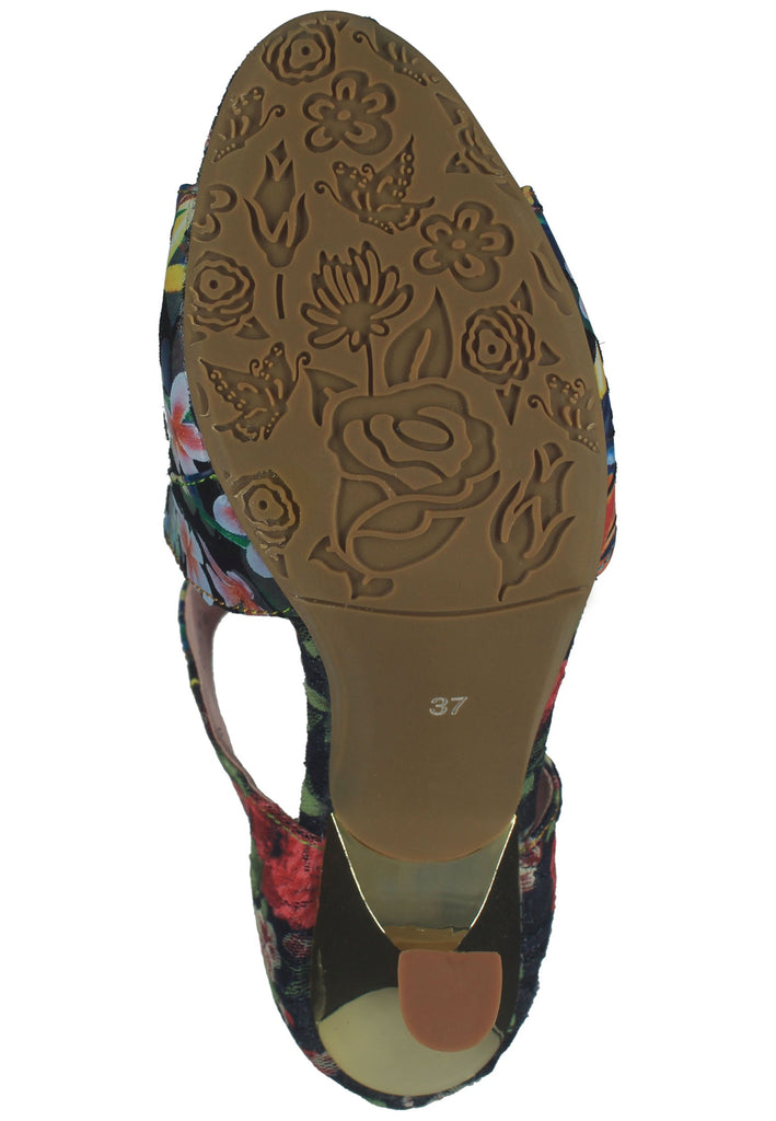 Laura Vita Sandalen Leder/Textil Mehrfarbig
