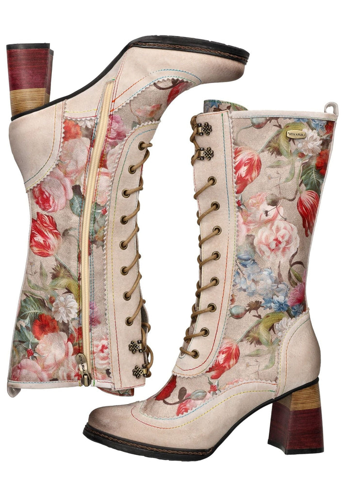 Laura Vita Stiefel Leder/Textil Beige