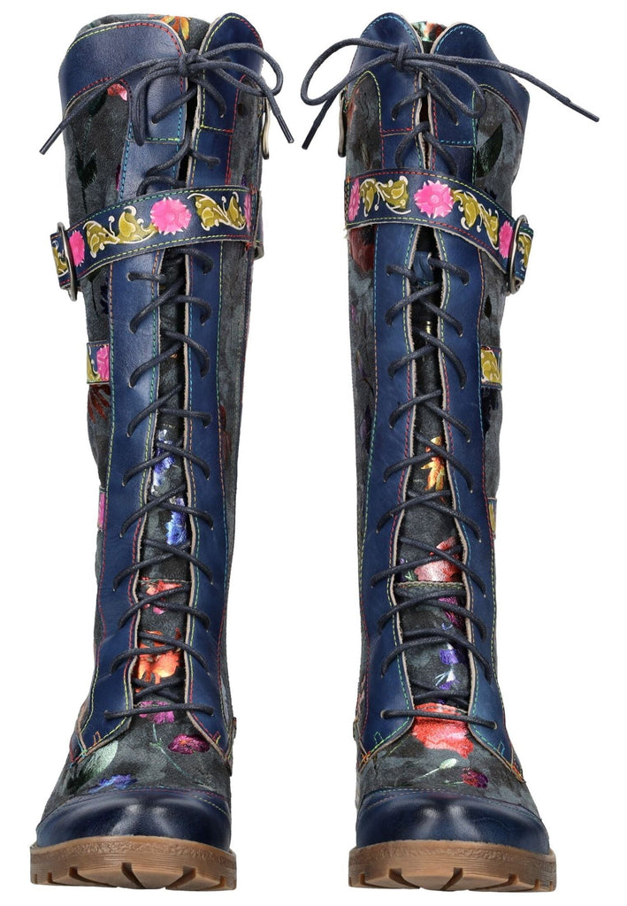 Laura Vita Stiefel Leder/Textil Blau