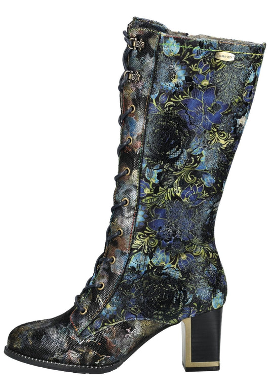 Laura Vita Stiefel Leder/Textil Blau