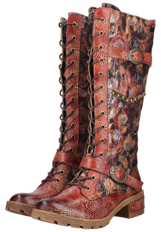 Laura Vita Stiefel Leder/Textil Mittelbraun