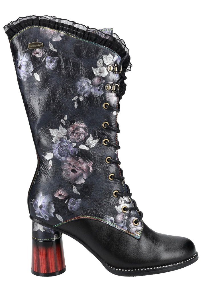 Laura Vita Stiefel Leder/Textil Schwarz