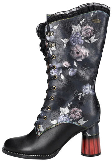 Laura Vita Stiefel Leder/Textil Schwarz