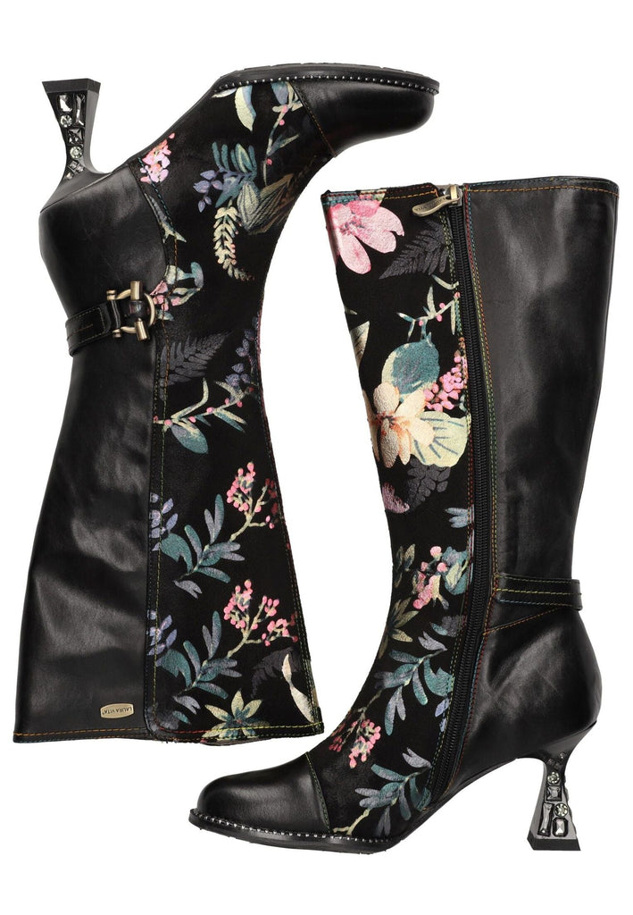 Laura Vita Stiefel Leder/Textil Schwarz