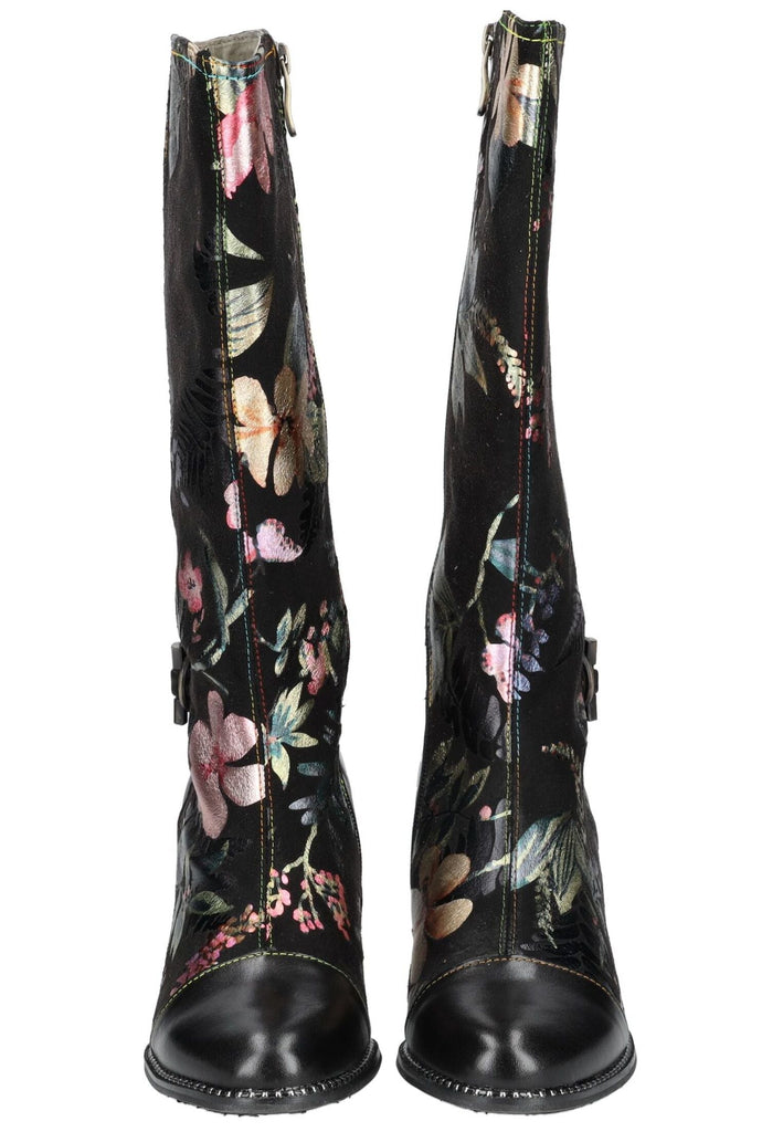 Laura Vita Stiefel Leder/Textil Schwarz