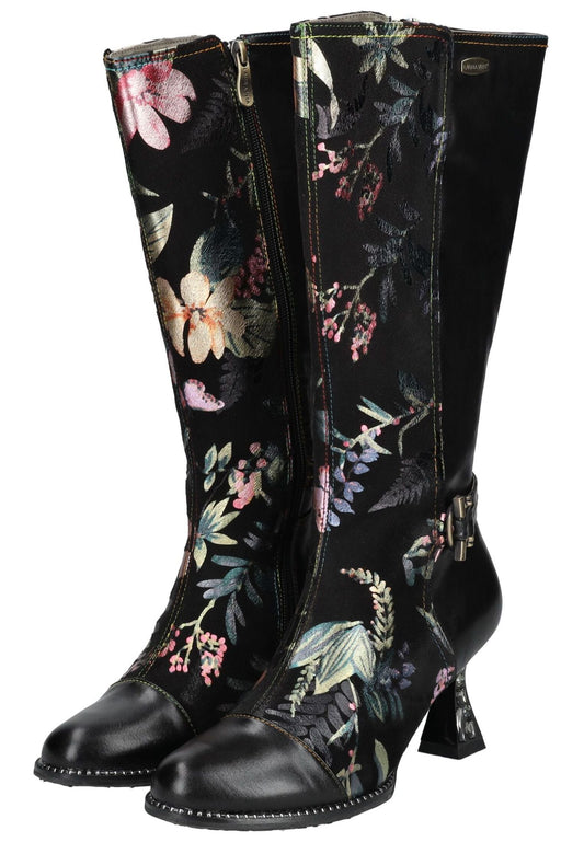 Laura Vita Stiefel Leder/Textil Schwarz