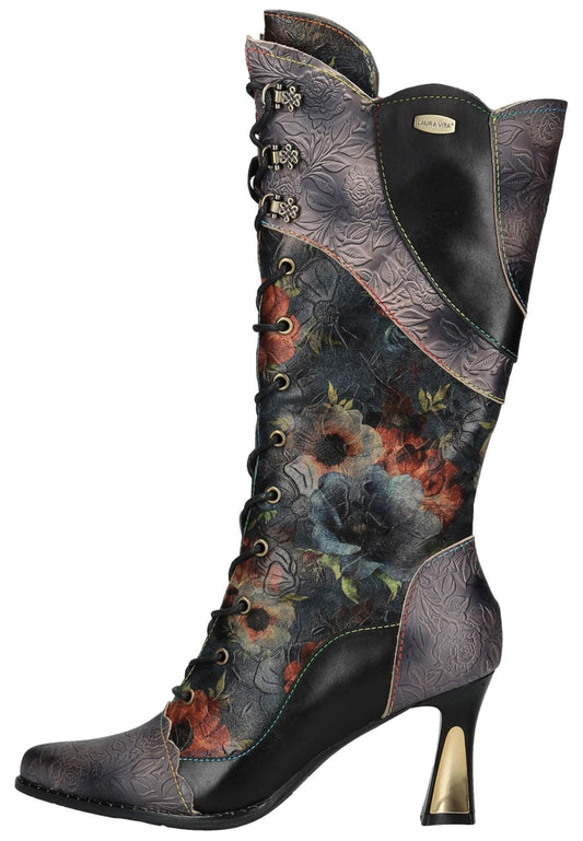 Laura Vita Stiefel Leder/Textil Schwarz