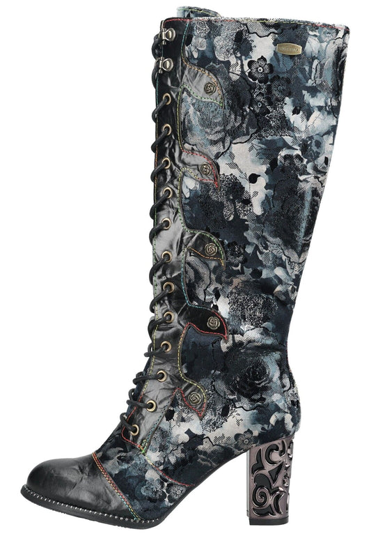 Laura Vita Stiefel Leder/Textil Schwarz