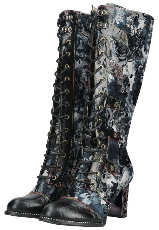 Laura Vita Stiefel Leder/Textil Schwarz