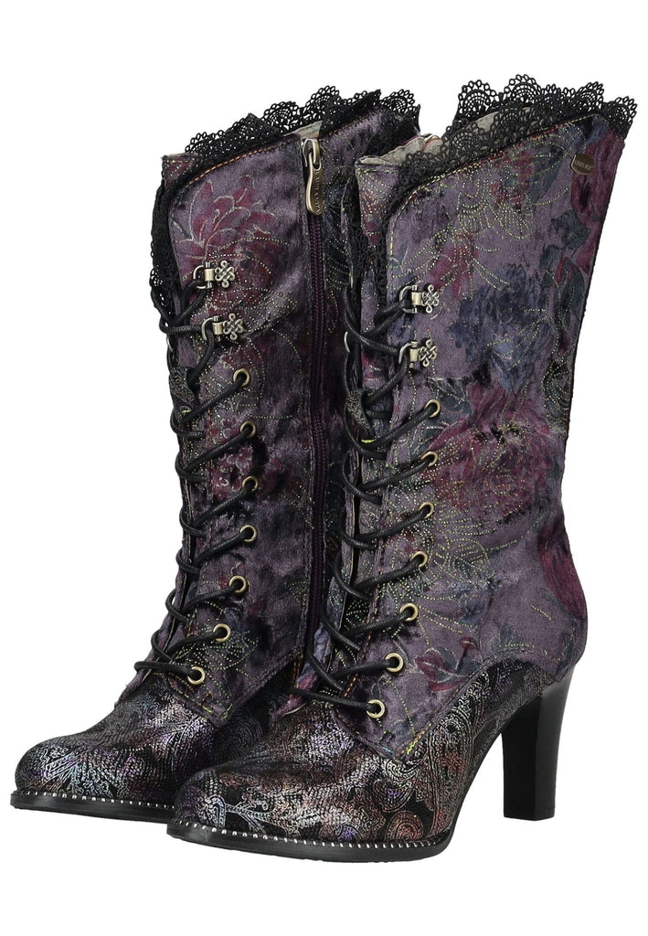 Laura Vita Stiefel Leder/Textil Violet
