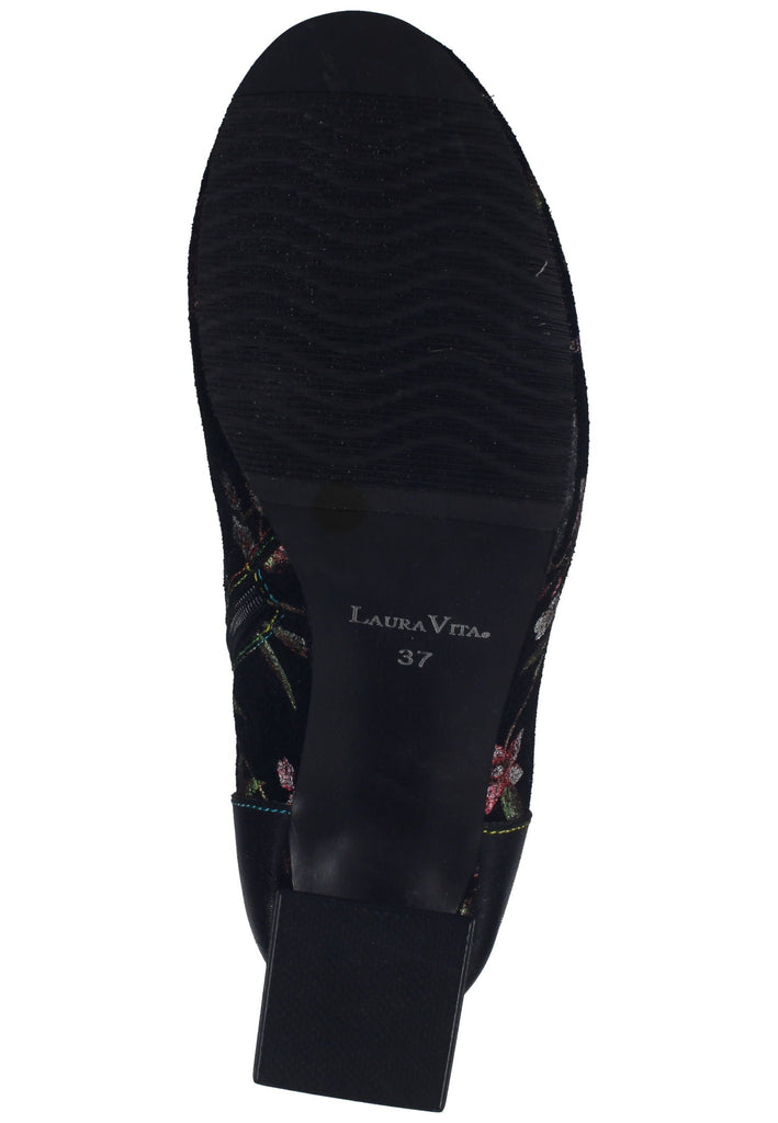 Laura Vita Stiefelette Leder Schwarz/Rosa
