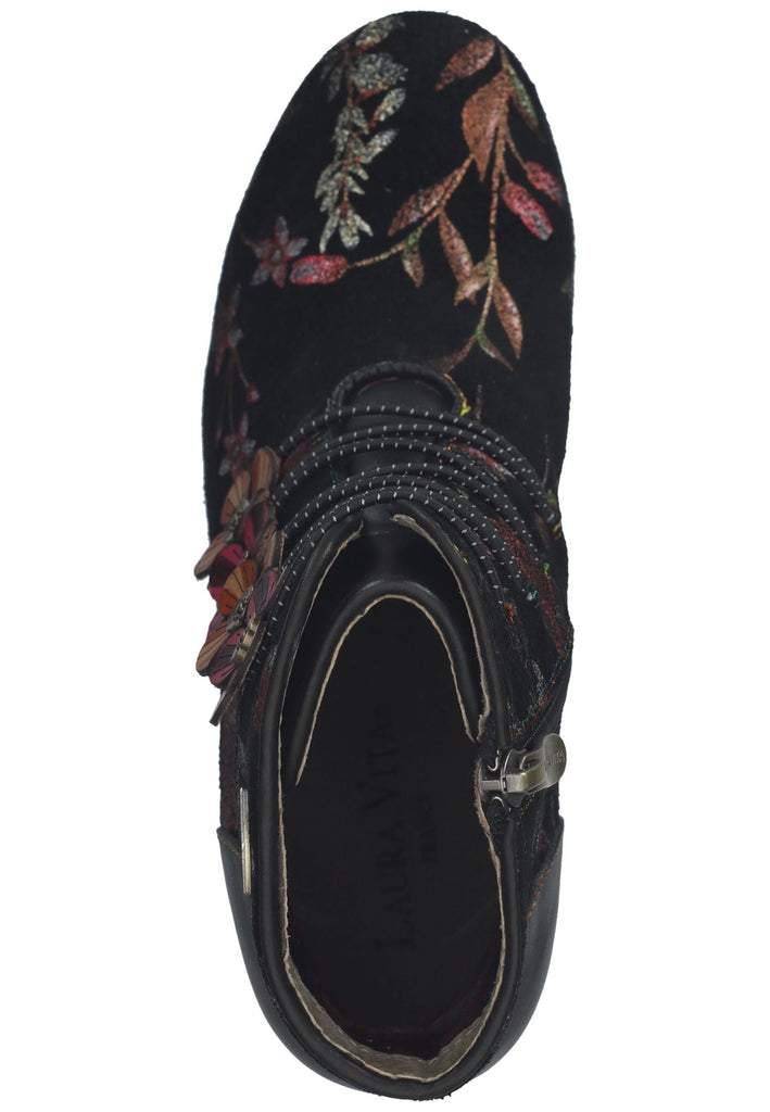 Laura Vita Stiefelette Leder Schwarz/Rosa