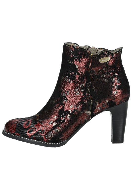 Laura Vita Stiefelette Leder Schwarz/Rot