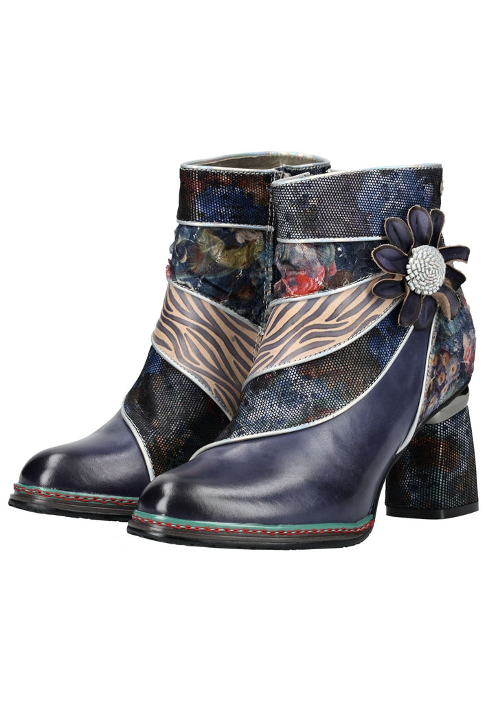 Laura Vita Stiefelette Leder/Textil Blau