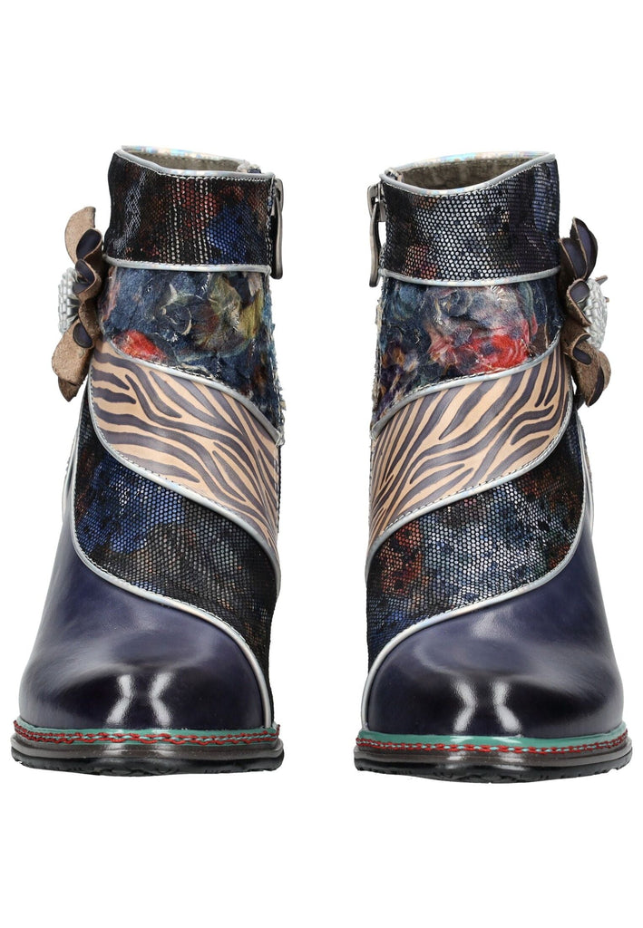 Laura Vita Stiefelette Leder/Textil Blau