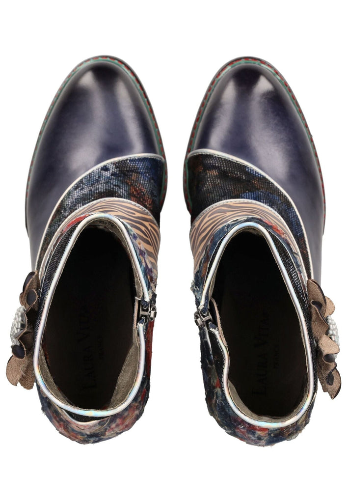 Laura Vita Stiefelette Leder/Textil Blau