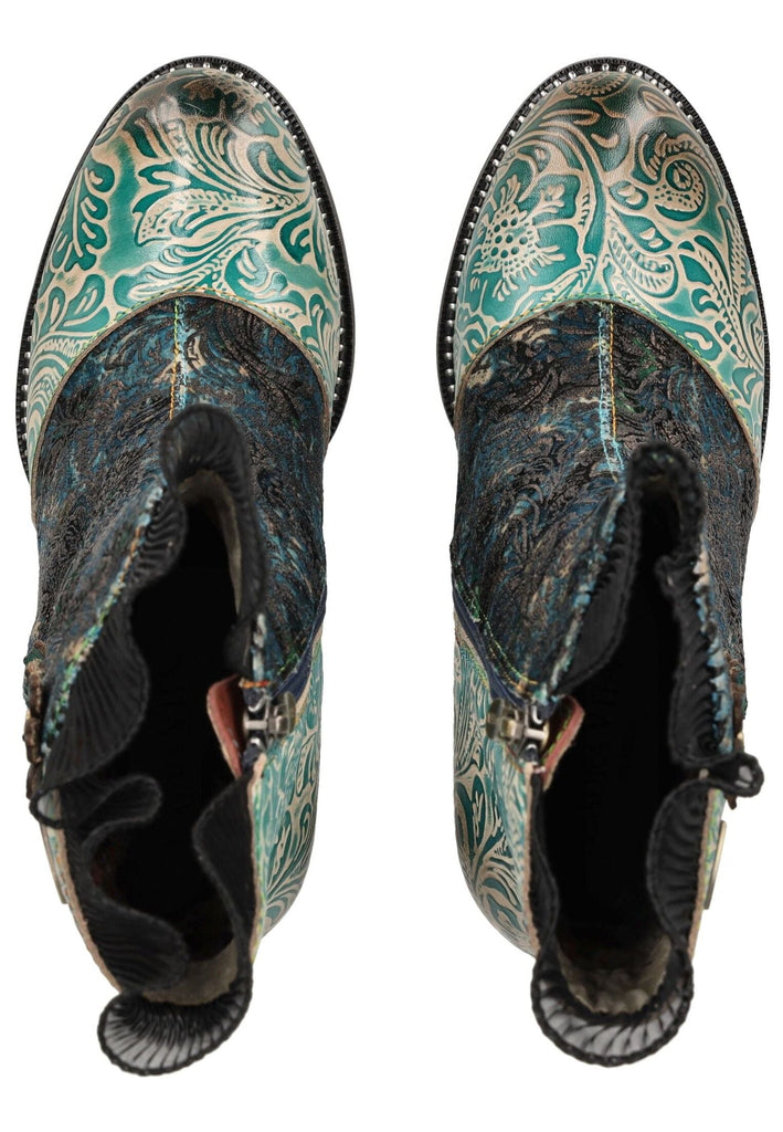 Laura Vita Stiefelette Leder/Textil Blau