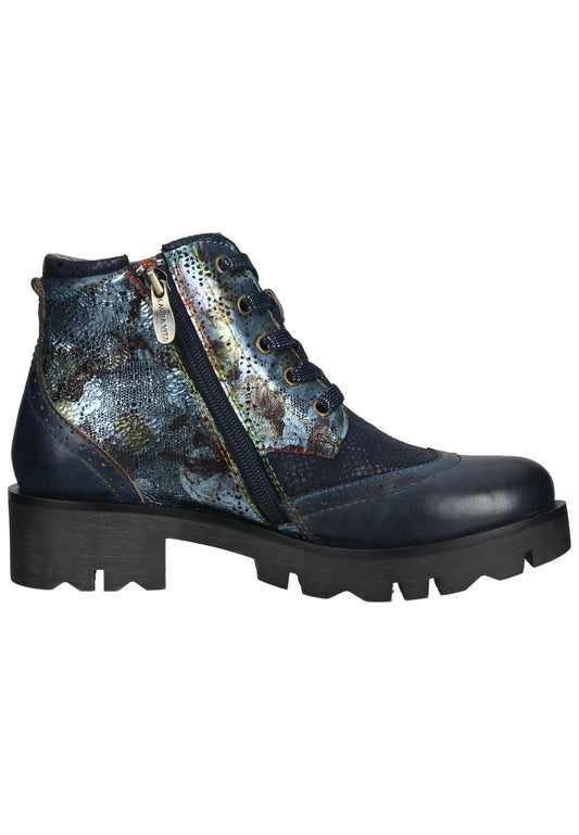 Laura Vita Stiefelette Leder/Textil Blau