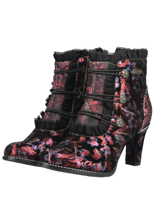Laura Vita Stiefelette Leder/Textil Burgundy