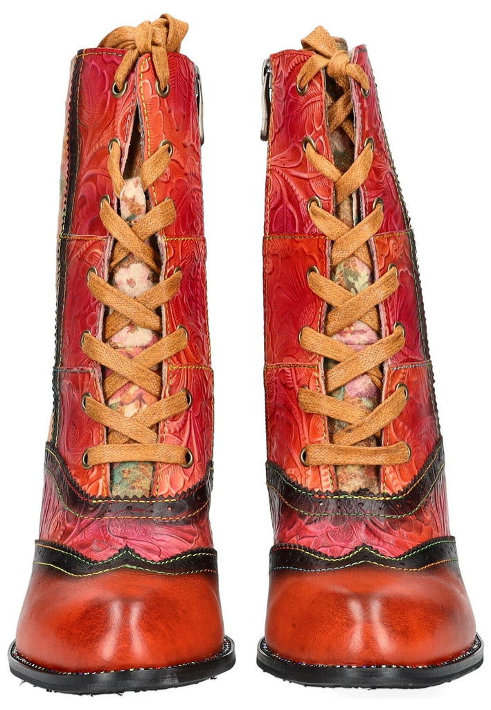 Laura Vita Stiefelette Leder/Textil Camel