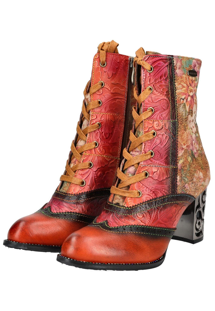 Laura Vita Stiefelette Leder/Textil Camel