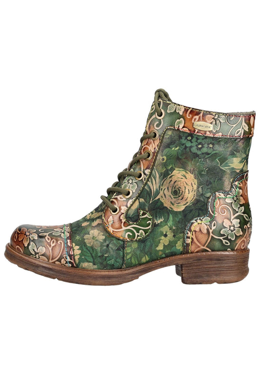 Laura Vita Stiefelette Leder/Textil Grün