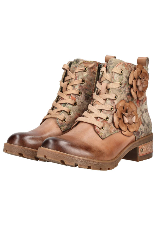 Laura Vita Stiefelette Leder/Textil Hellbraun