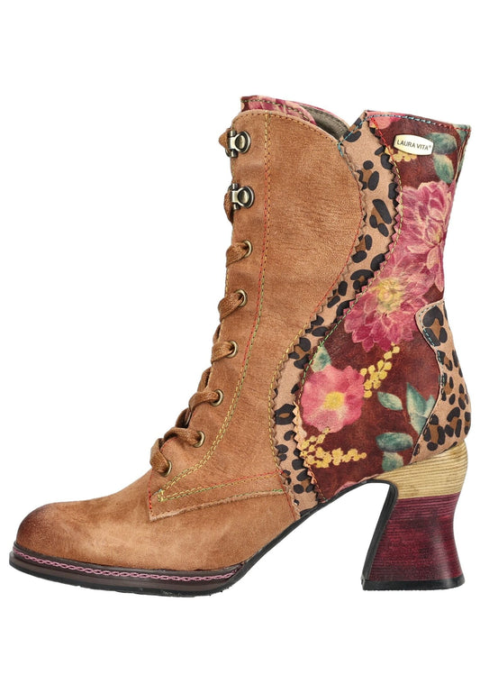Laura Vita Stiefelette Leder/Textil Hellbraun