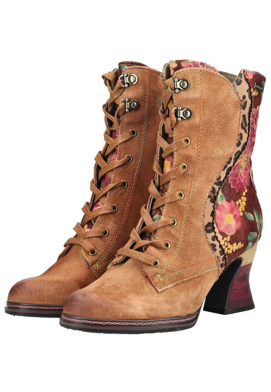 Laura Vita Stiefelette Leder/Textil Hellbraun