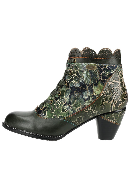Laura Vita Stiefelette Leder/Textil Khaki
