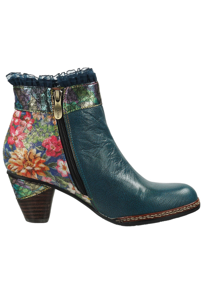 Laura Vita Stiefelette Leder/Textil Mittelblau