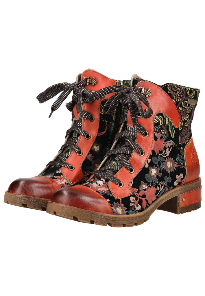 Laura Vita Stiefelette Leder/Textil Orange