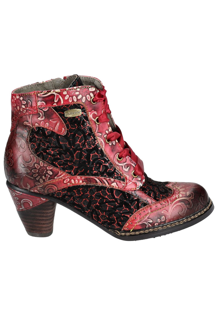 Laura Vita Stiefelette Leder/Textil Pink/Rot