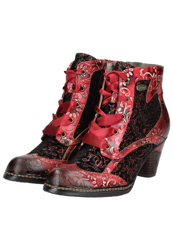 Laura Vita Stiefelette Leder/Textil Pink/Rot
