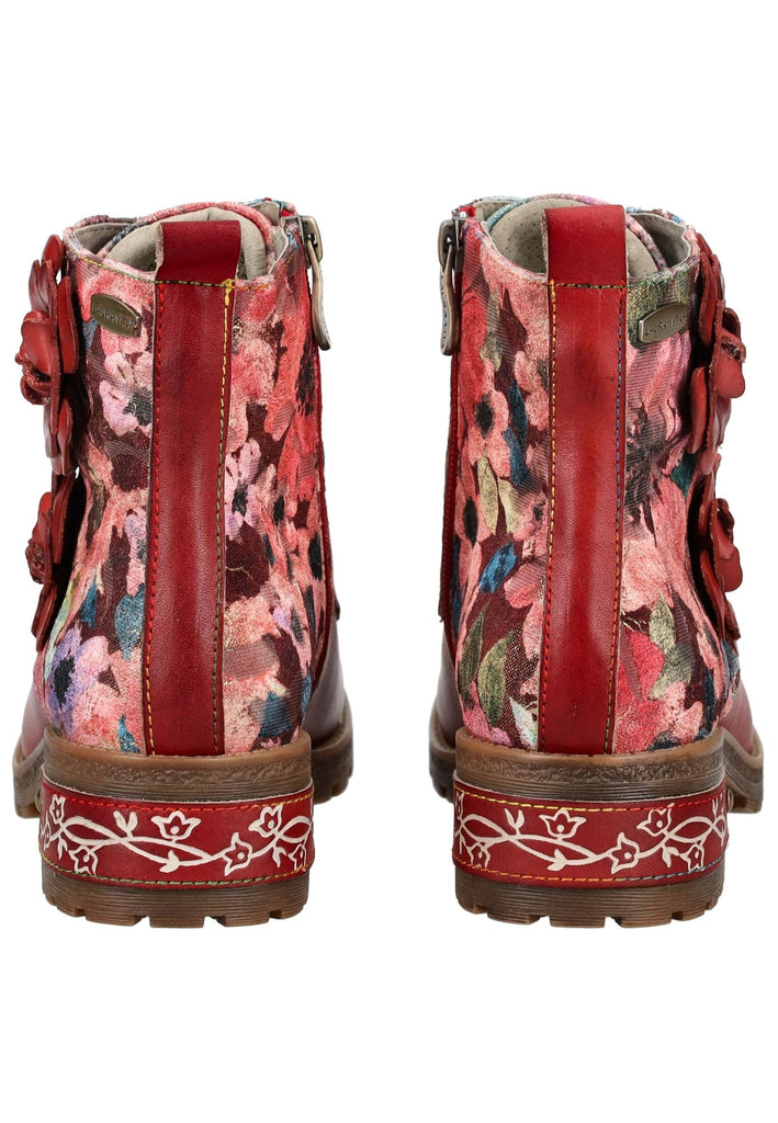 Laura Vita Stiefelette Leder/Textil Rot
