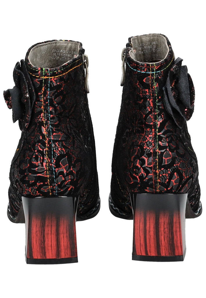 Laura Vita Stiefelette Leder/Textil Rot