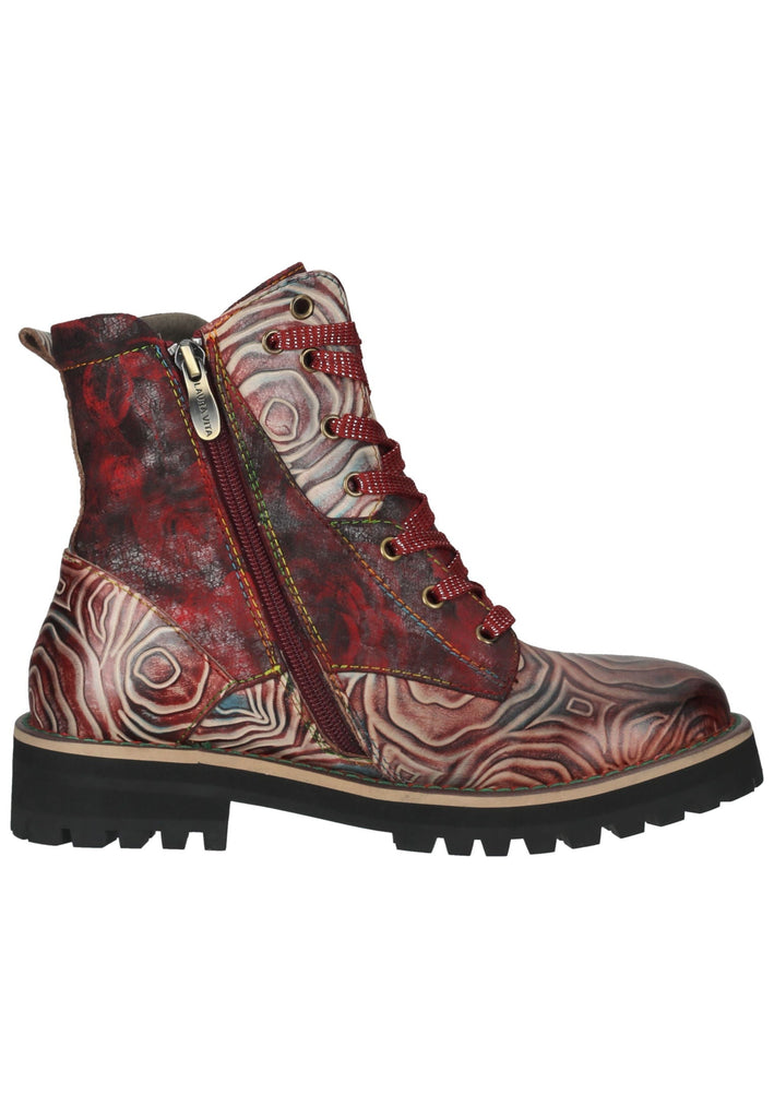 Laura Vita Stiefelette Leder/Textil Rot