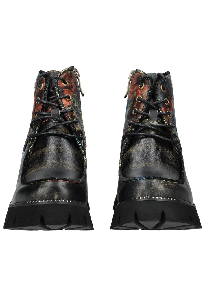 Laura Vita Stiefelette Leder/Textil Schwarz