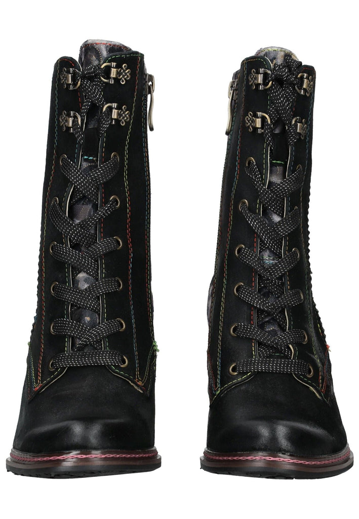 Laura Vita Stiefelette Leder/Textil Schwarz