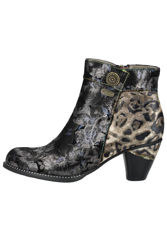 Laura Vita Stiefelette Leder/Textil Schwarz