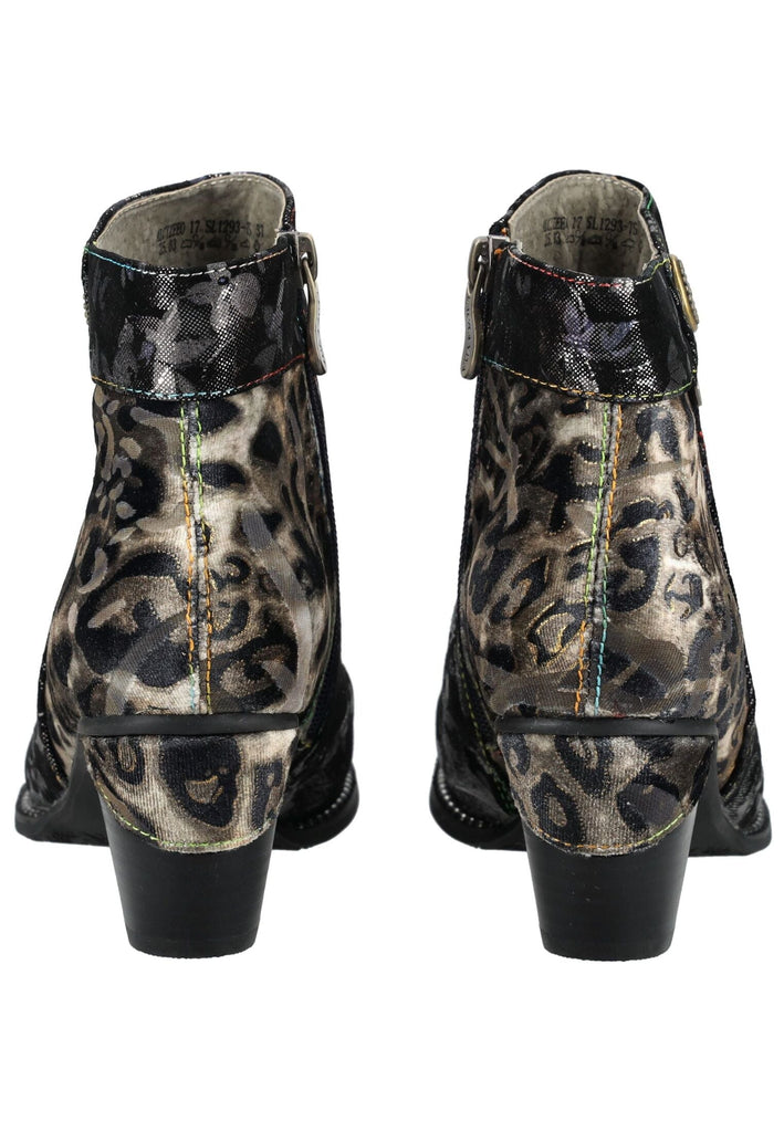 Laura Vita Stiefelette Leder/Textil Schwarz