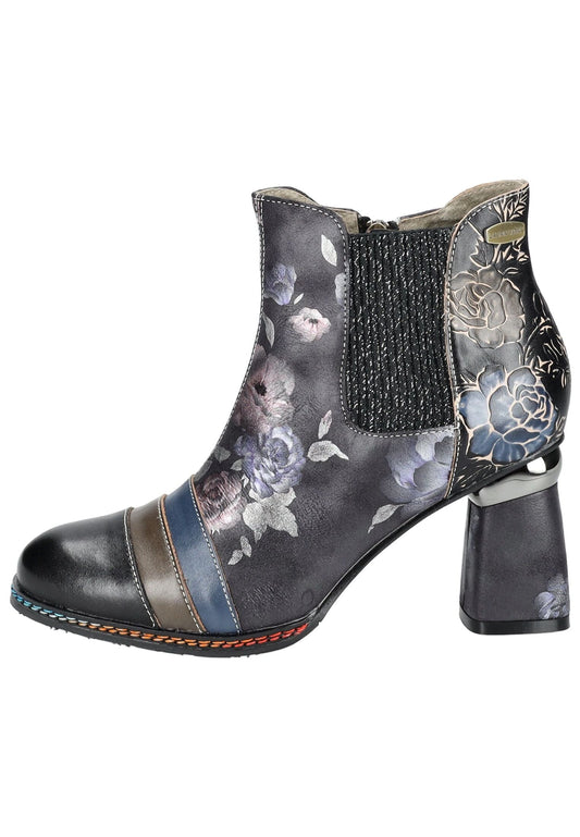 Laura Vita Stiefelette Leder/Textil Schwarz