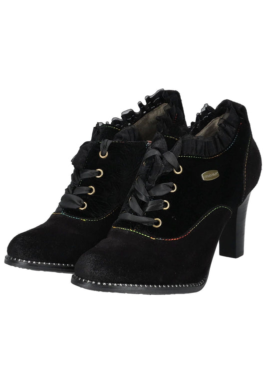 Laura Vita Stiefelette Leder/Textil Schwarz