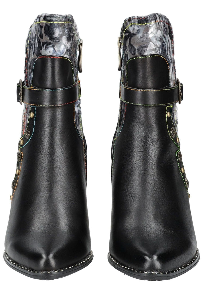 Laura Vita Stiefelette Leder/Textil Schwarz