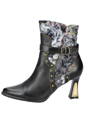 Laura Vita Stiefelette Leder/Textil Schwarz