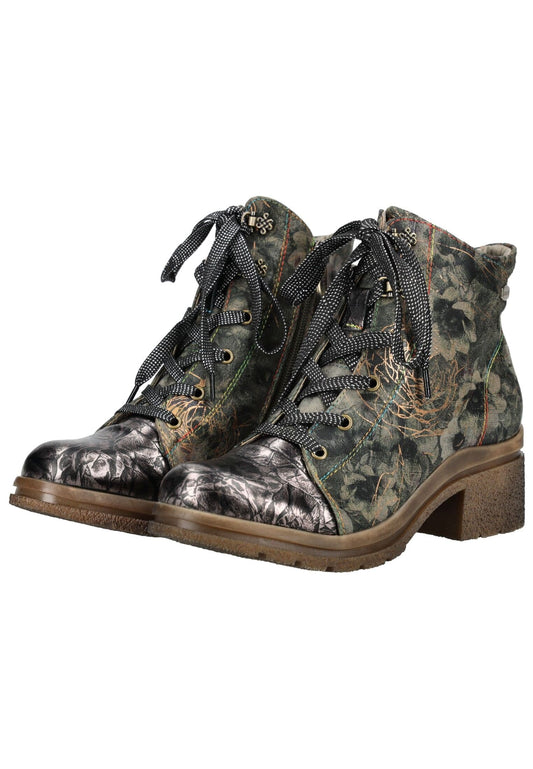 Laura Vita Stiefelette Leder/Textil Schwarz