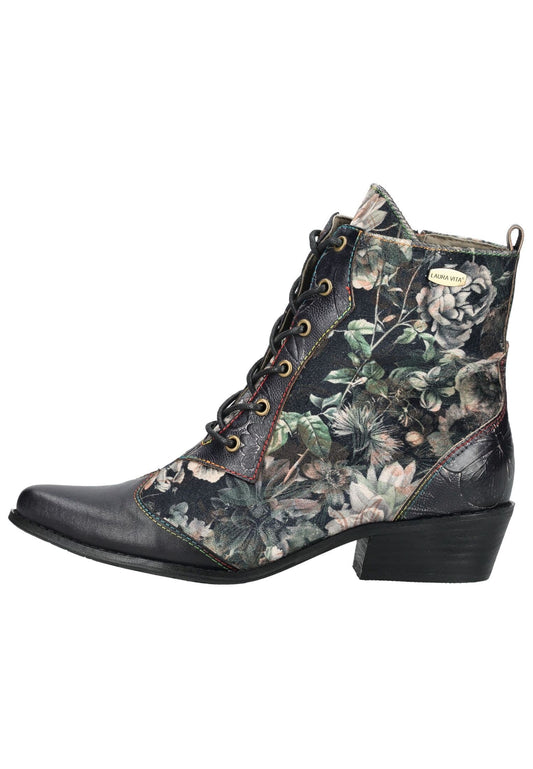Laura Vita Stiefelette Leder/Textil Schwarz